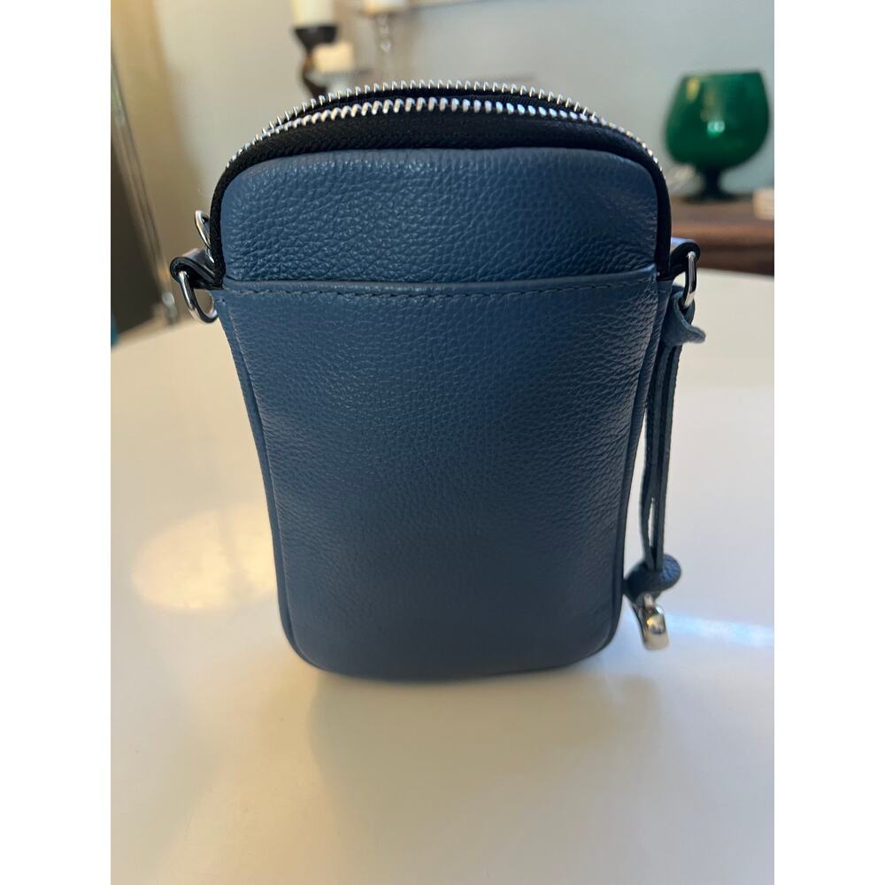 Brighton Blue Leather Studded Smartphone Crossbody Organizer - Picture 3 of 6